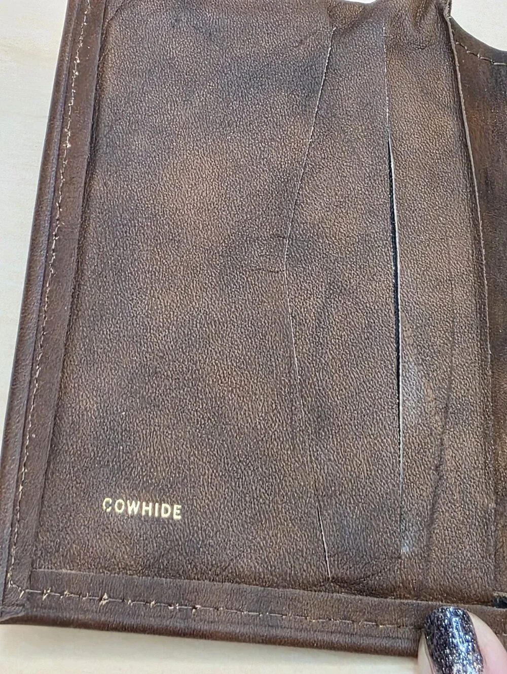 Vintage Rolfs American Classic Brown Cowhide Leather Trifold Wallet